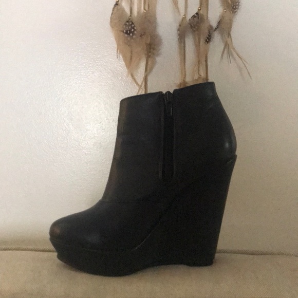 Platform black shoe boot heels - Picture 2 of 2